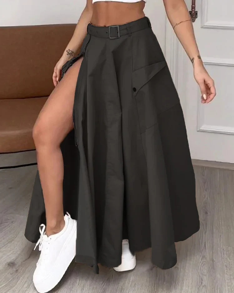 Conjunto de dos piezas sin mangas con abertura lisa - Imagen 7