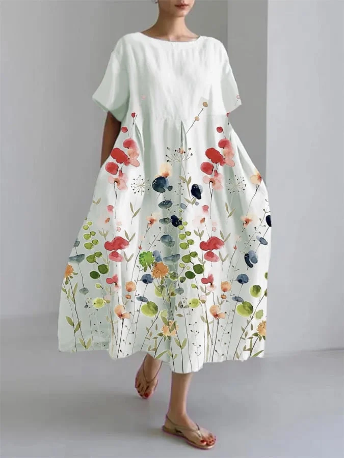 AMELIA - VESTIDO CASUAL FLORES DE PRIMAVERA - Imagen 2
