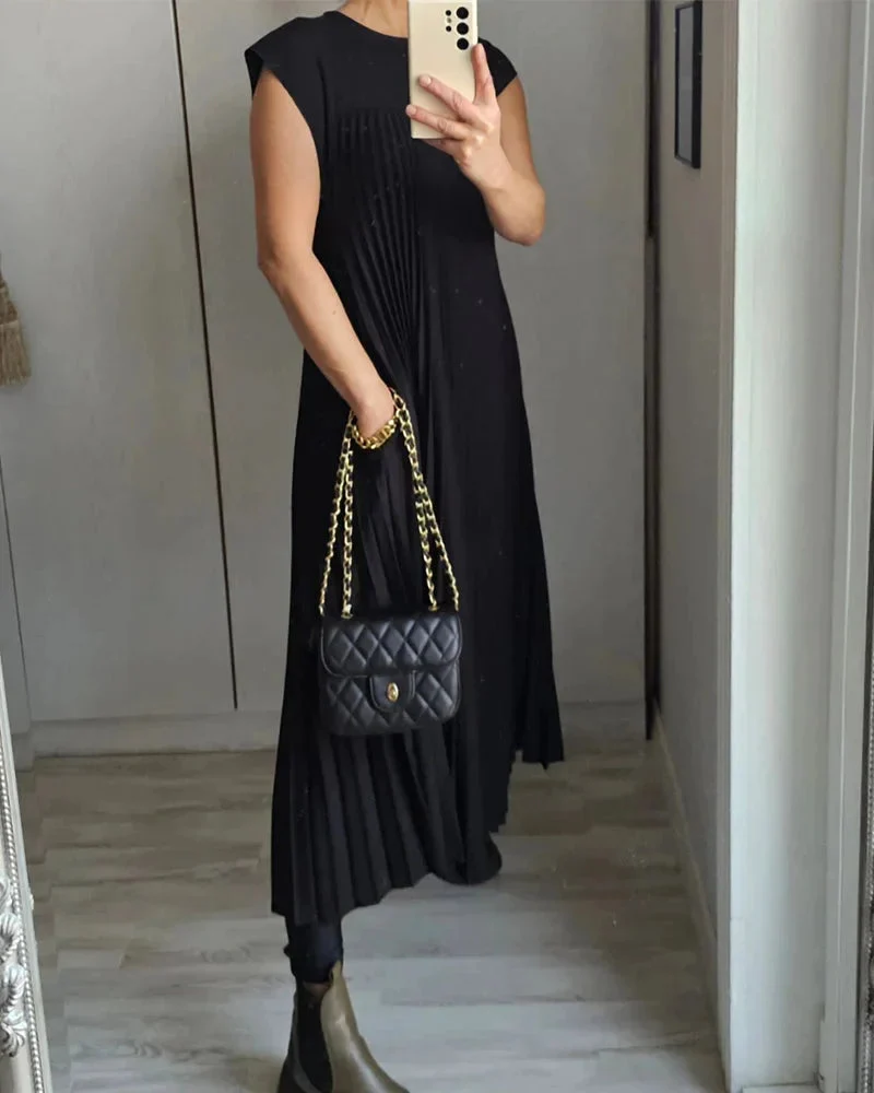 Paola™ VESTIDO CON MANGA PLISADA - Imagen 6