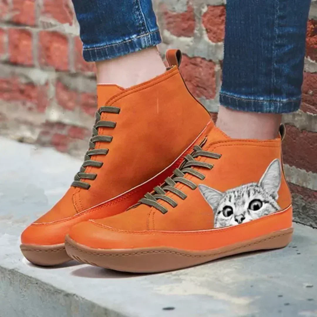 Fenna - Botines de piel para amantes de los gatos - Imagen 8