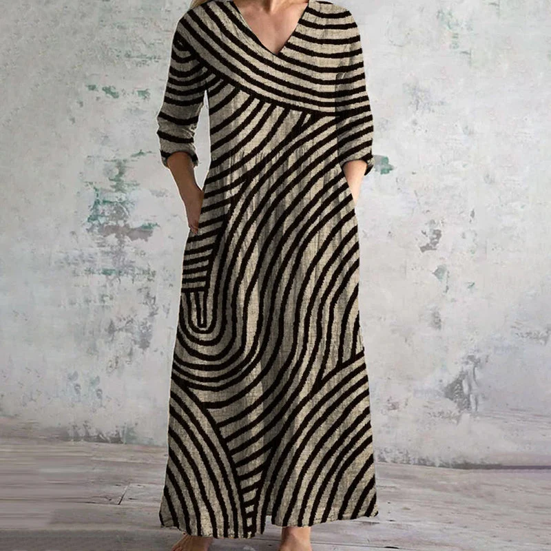Annora - Práctico Vestido de rayas elegante - Imagen 2