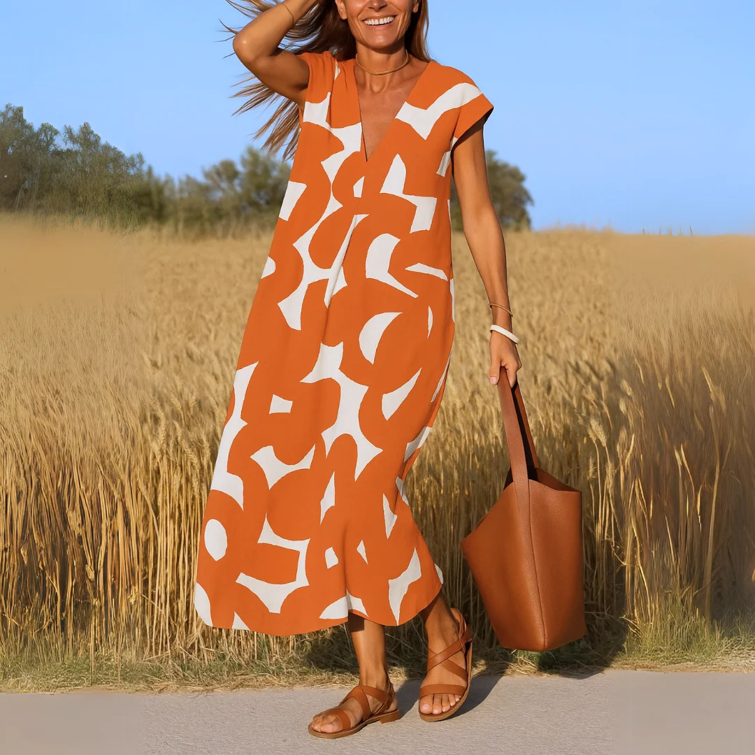 Valérie | Vestido fluido con escote en V para Mujer - Imagen 7