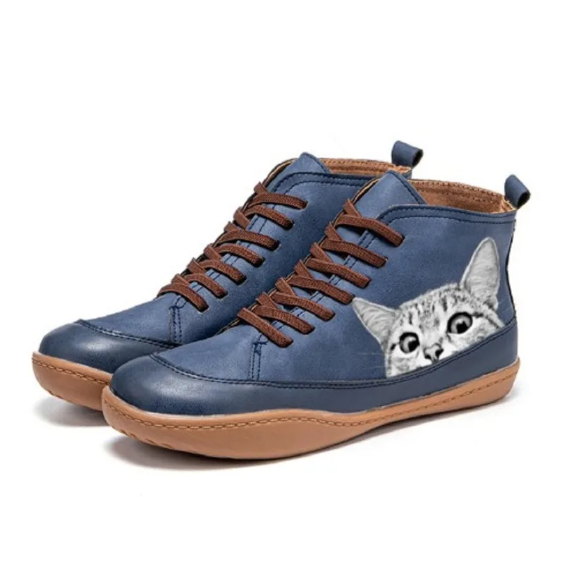 Fenna - Botines de piel para amantes de los gatos - Imagen 5