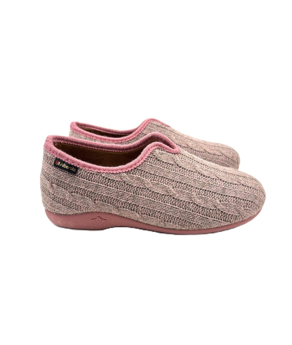 Zapatilla cerrada de mujer de punto con suela antideslizante - Imagen 3