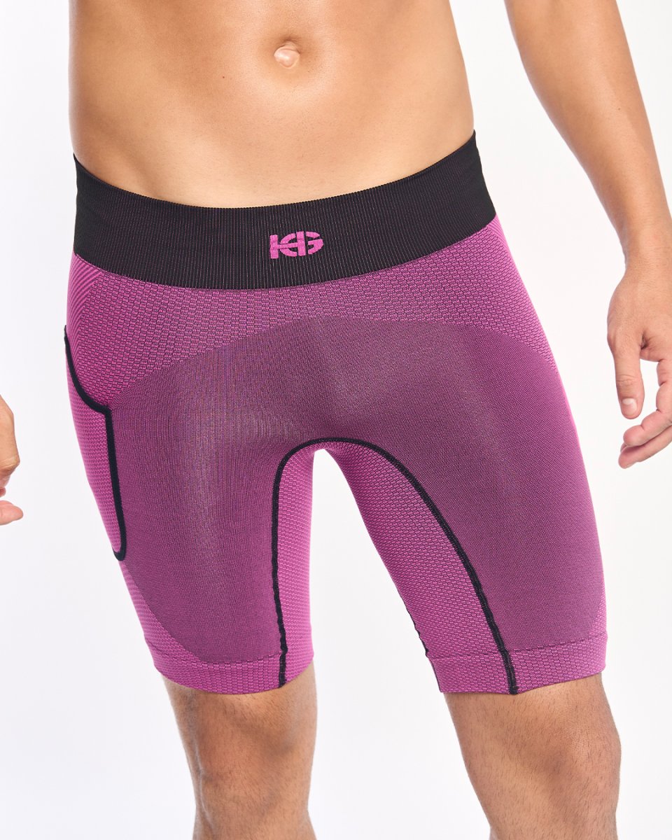 ARDEN · Short técnico seamless para running y trail | Fucsia - Imagen 2