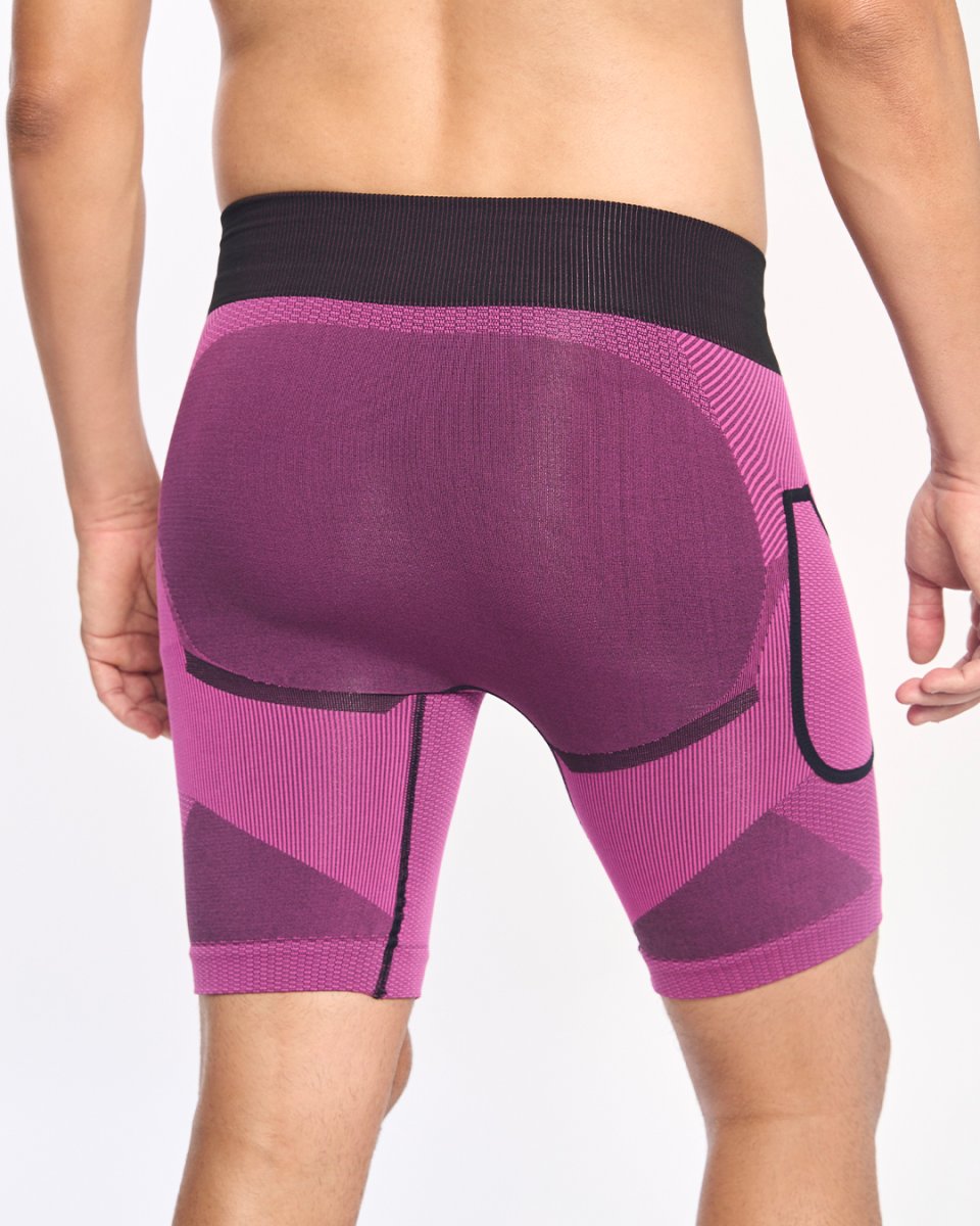 ARDEN · Short técnico seamless para running y trail | Fucsia - Imagen 3