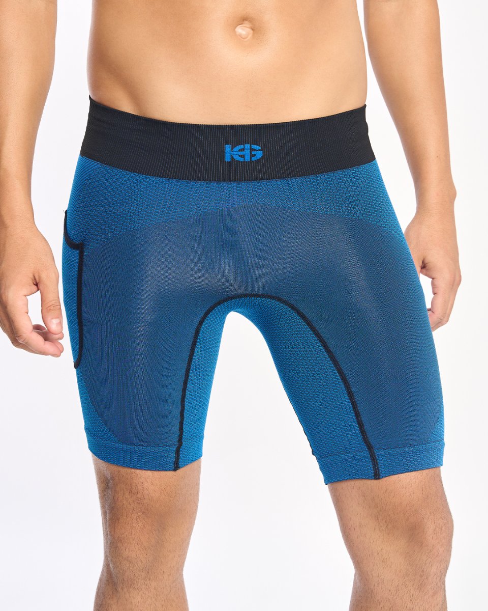 ARDEN · Short técnico seamless para running y trail | Azul - Imagen 3