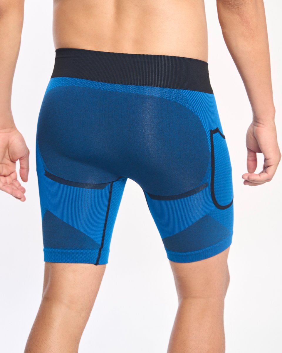 ARDEN · Short técnico seamless para running y trail | Azul - Imagen 4