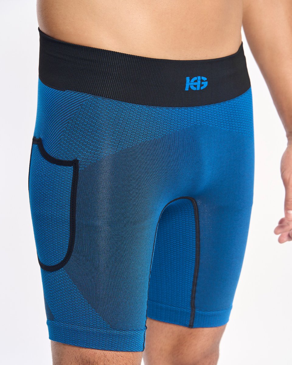 ARDEN · Short técnico seamless para running y trail | Azul - Imagen 5