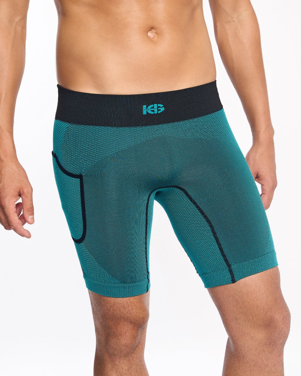 ARDEN · Short técnico seamless para running y trail | Turquesa - Imagen 3