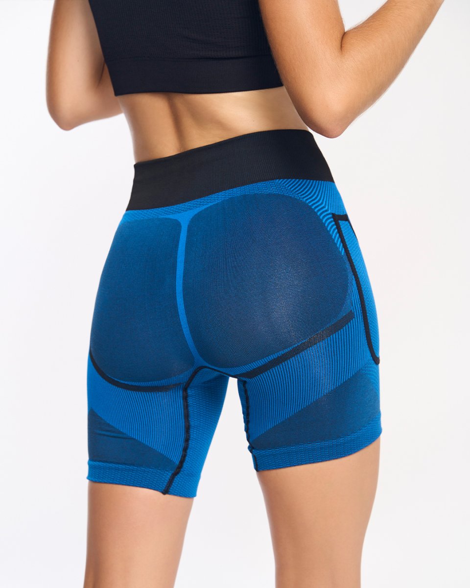 ARDEN · Short técnico seamless para running y trail | Azul - Imagen 4