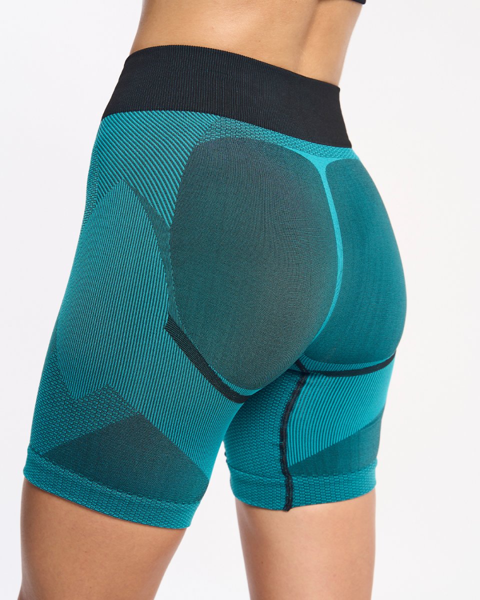 ARDEN · Short técnico seamless para running y trail | Turquesa - Imagen 4