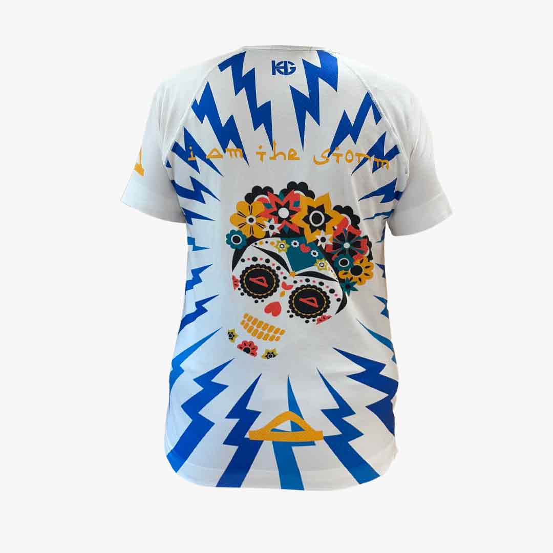 AZARA STORM · Camiseta estampada ultraligera para calor e indoor | Azul - Imagen 3