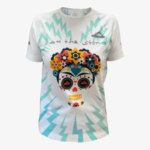 AZARA STORM · Camiseta estampada ultraligera para calor e indoor | Turquesa