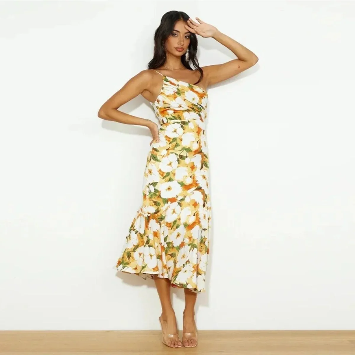 Sienna - Vestido maxi floral asimétrico para mujer - Imagen 7