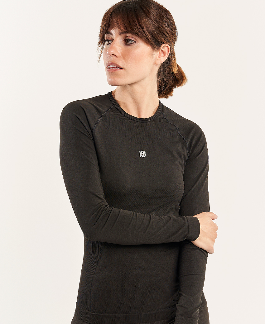 BASIS · Camiseta térmica polivalente para frío y entretiempo | Negro - Imagen 3