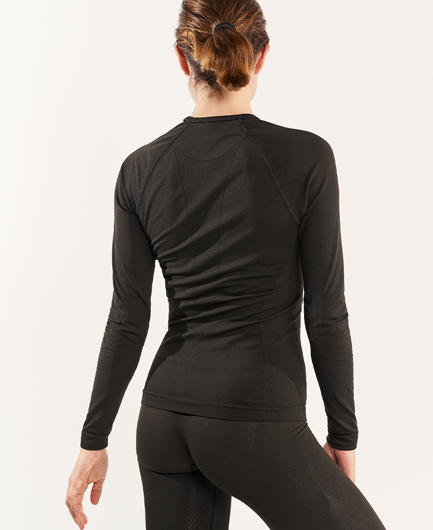 BASIS · Camiseta térmica polivalente para frío y entretiempo | Negro - Imagen 5