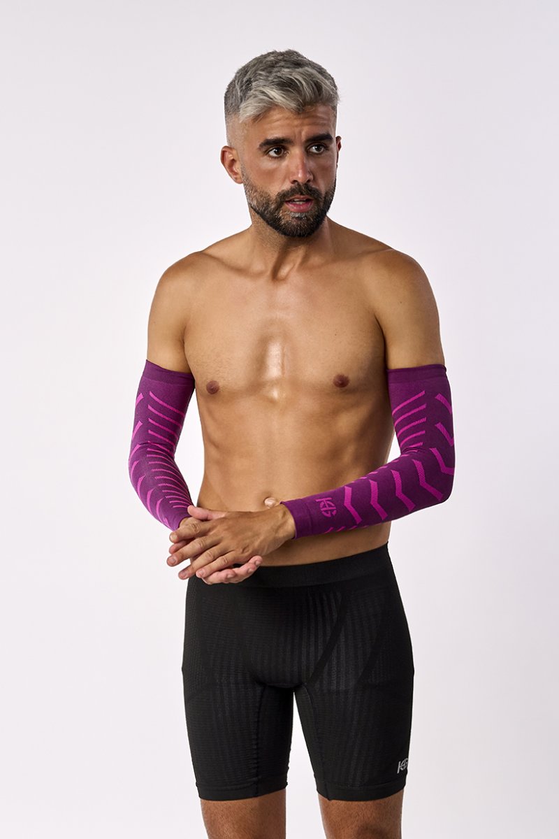 BONE · Manguitos técnicos con fibra de carbono para deporte | Rosa - Imagen 4
