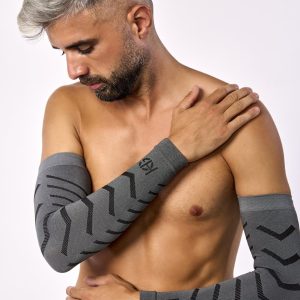 BONE · Manguitos técnicos con fibra de carbono para deporte | Gris