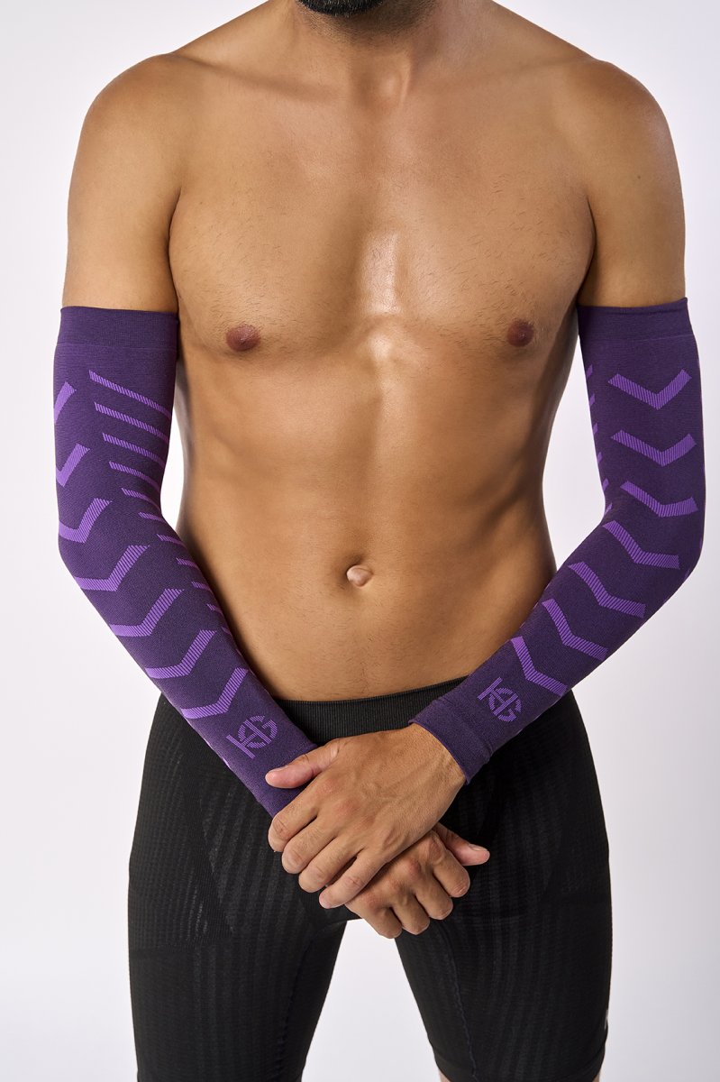 BONE · Manguitos técnicos con fibra de carbono para deporte | Lavanda - Imagen 4