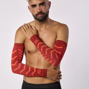 BONE · Manguitos técnicos con fibra de carbono para deporte | Naranja