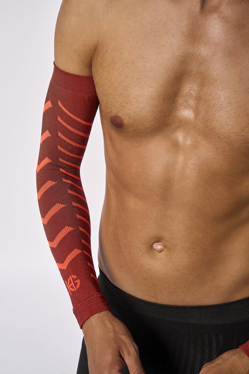 BONE · Manguitos técnicos con fibra de carbono para deporte | Naranja - Imagen 5