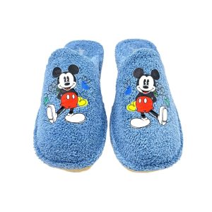 Zapatilla de casa cerrada de toalla con adorno de Mickey Mouse