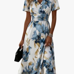 MORA | VESTIDO MIDI FLORAL MODERNO PARA MUJER