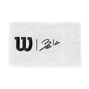 Muñequeras Wilson Bela Extra Wide II Blancas
