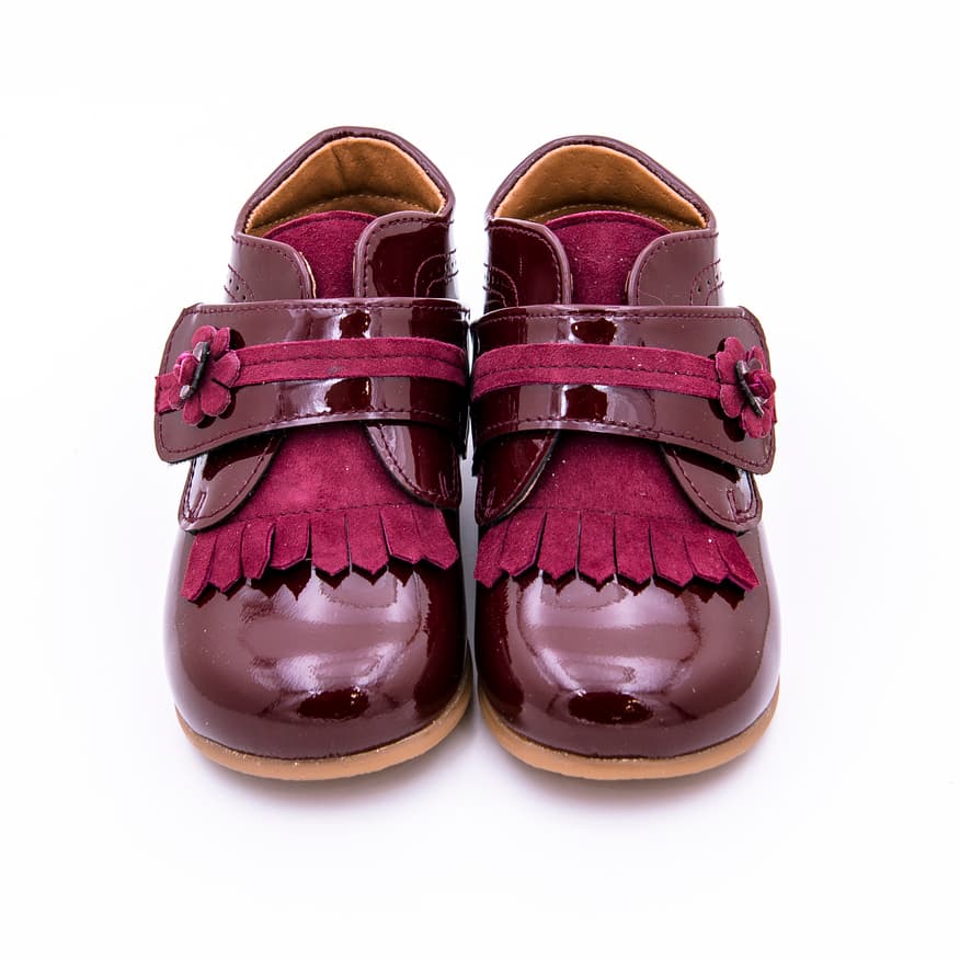 Bota Velcro Flor Charol - Imagen 4