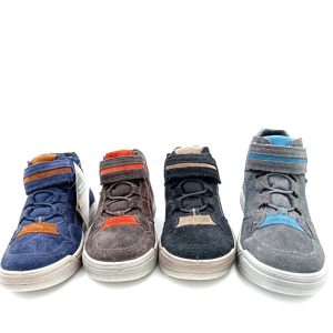 Botines con velcro y cordones elásticos de piel ante GORE-TEX