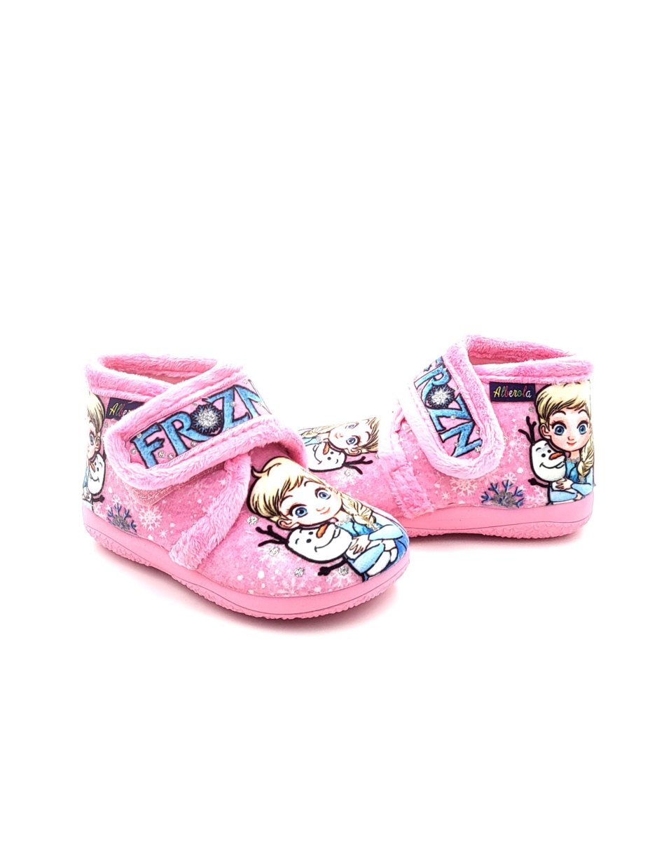 Botita de casa de velcro con suela antideslizante con dibujos de FROZEN - Imagen 3