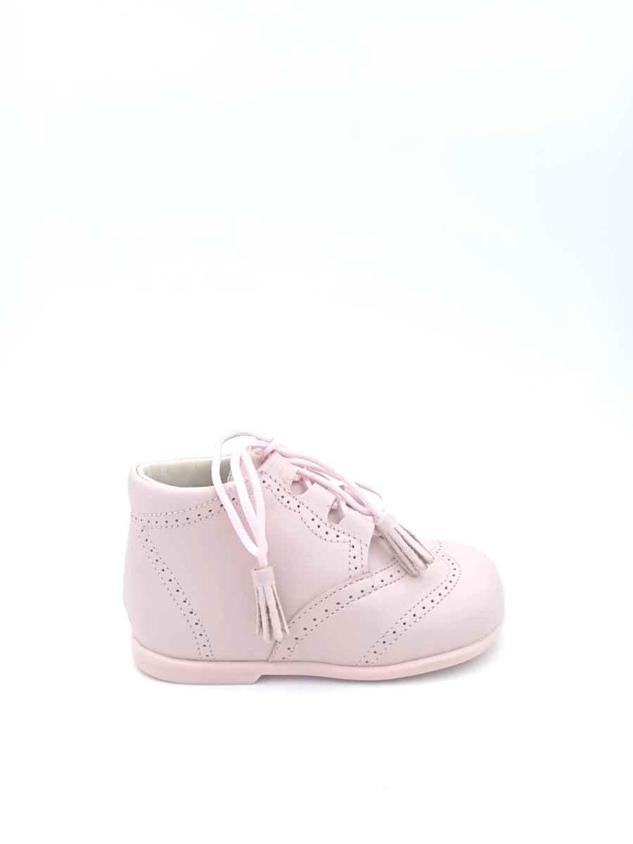 Botita para niños y niñas en piel charol con cierre de cordones y con suela antideslizante Zapatitos - Imagen 6