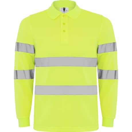 Polo bicolor alta visibilidad manga larga - Imagen 3