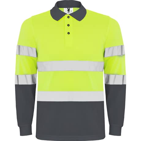 Polo bicolor alta visibilidad manga larga - Imagen 6