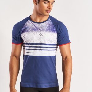 CREST Camiseta de manga corta sublimada azul