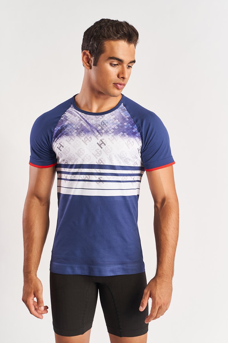 CREST Camiseta de manga corta sublimada azul - Imagen 2