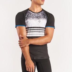 CREST Camiseta de manga corta sublimada negra