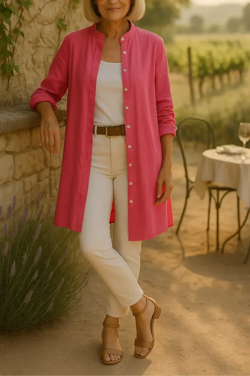 Camilya™ | Camisa acampanada estilo Chamarra - Imagen 3