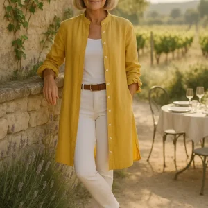 Camilya™ | Camisa acampanada estilo Chamarra