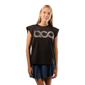 Camiseta Aca Padel Media Manga Negra