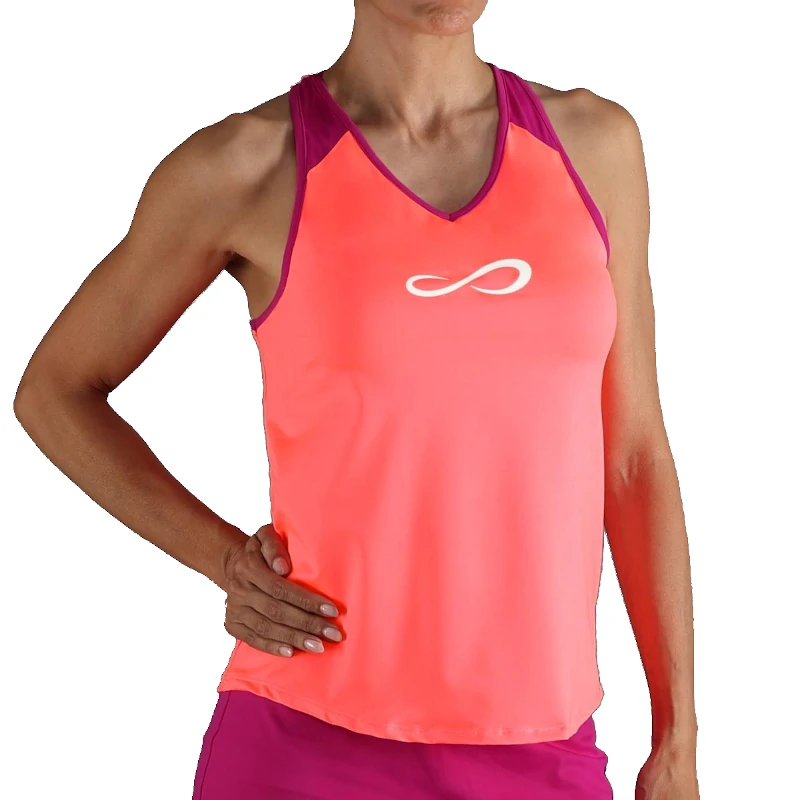 Camiseta Endless Speed V Bright Coral - Imagen 2