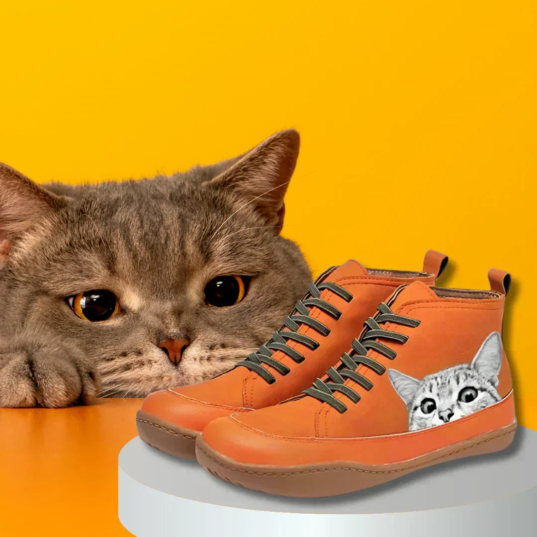 Fenna - Botines de piel para amantes de los gatos - Imagen 7