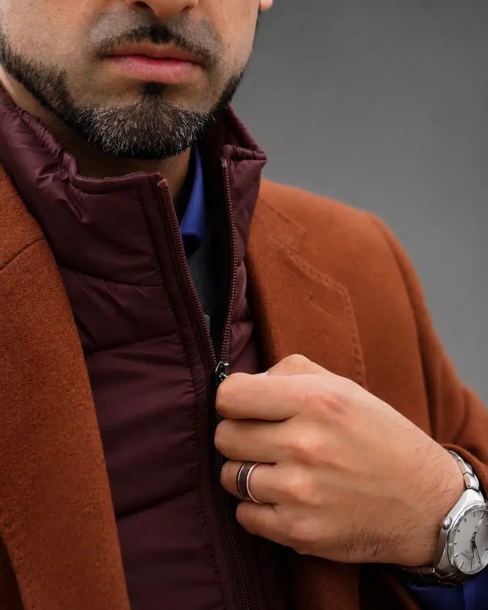 Gabán Largo de Lana con Pechera para Hombre | Elegancia y Abrigo Premium - Imagen 3