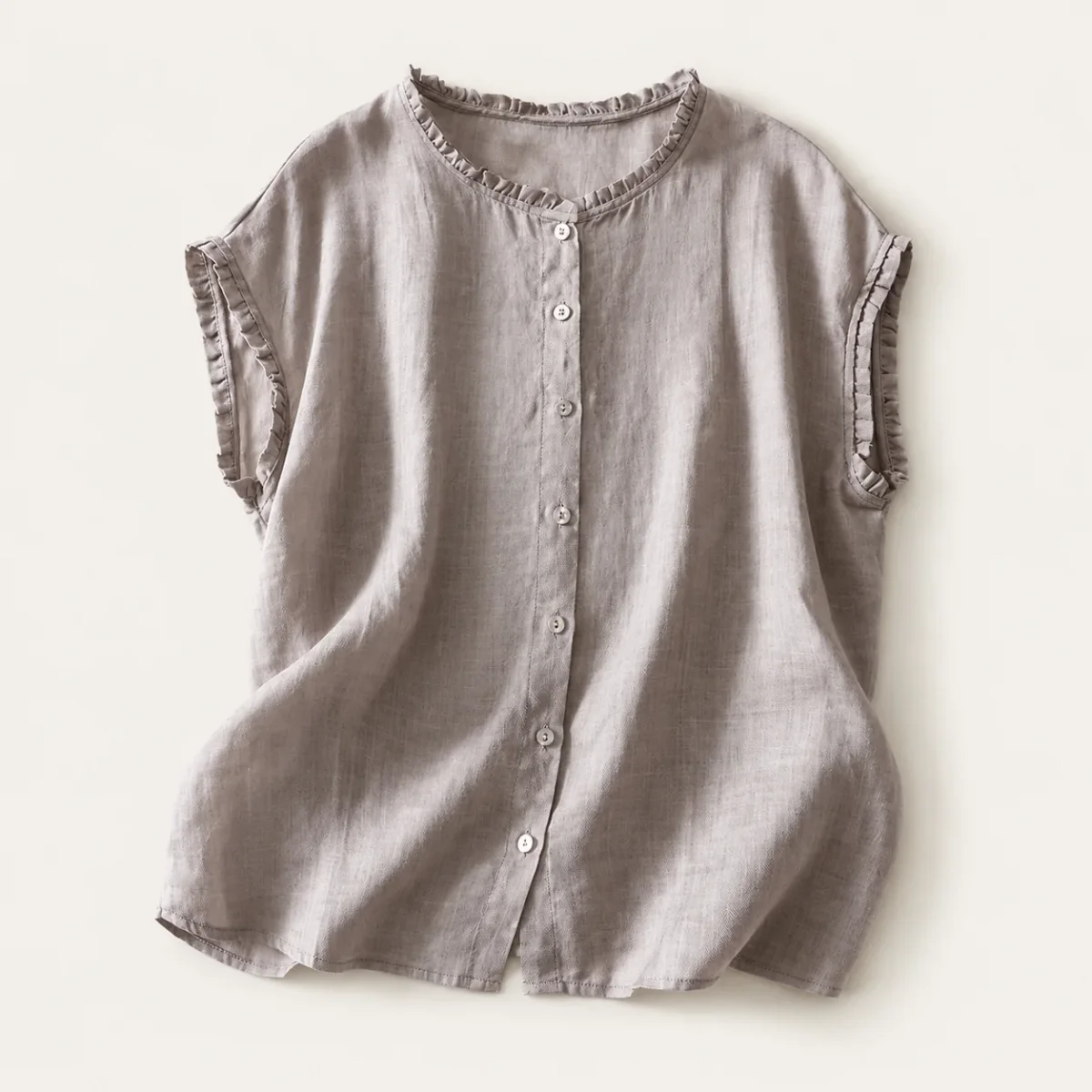Ines - Blusa de Lino con Encaje para Mujer - Imagen 7