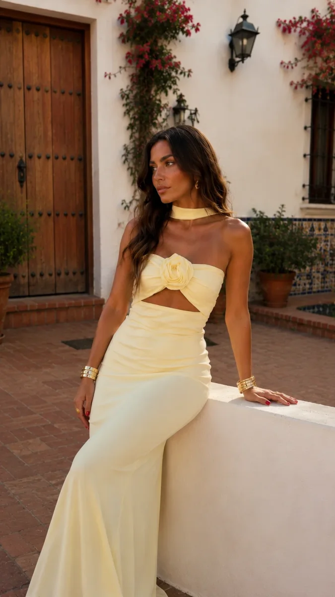 Gardenia - Vestido Maxi Rosa para Mujer - Imagen 7