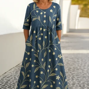 Eliza | Vestido Midi Relajado para Mujer