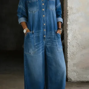 Sophia | Mono de Denim con Espaldas Descubiertas para Mujer