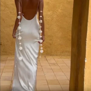 Eloise ™ vestido de borlas sin espalda