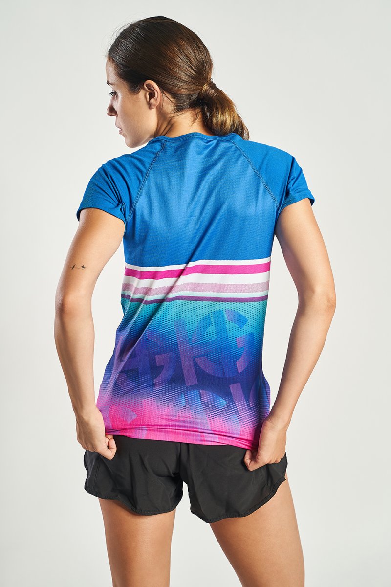 CREST Camiseta de manga corta sublimada azul - Imagen 3